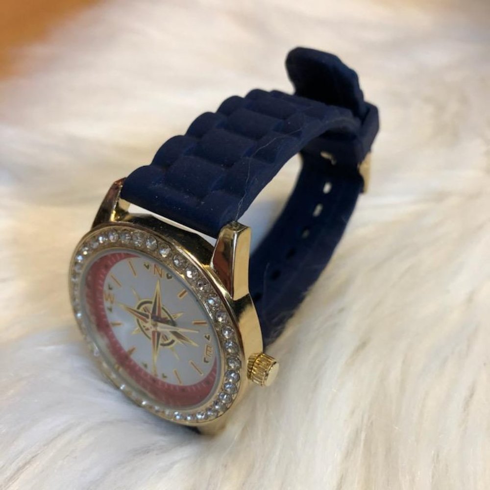 Compass Style Navy Blue Watch - Picture 4 of 5
